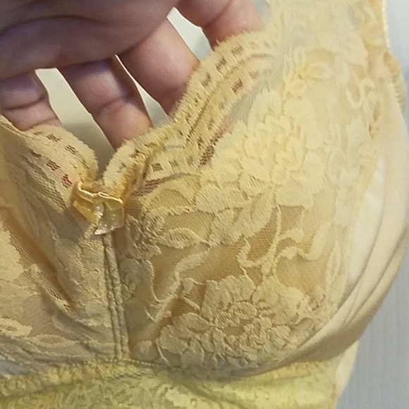 BRA - Comfy VINTAGE style bra lace trim bra size 1X - Picture 2 of 7